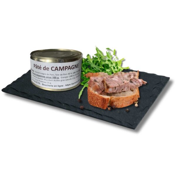Pâté campagne réalisé avec les viandes de porc PYRENIO